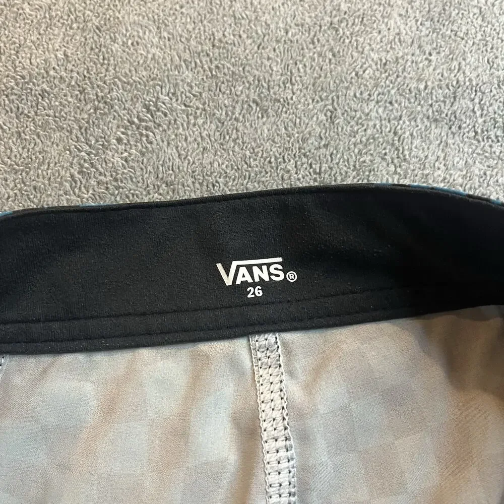 Vans Boys Size 26 Warped Checkerboard Boardshorts Big Kids Youth 12 Swim Trunks